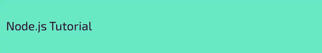 Node.js Tutorial